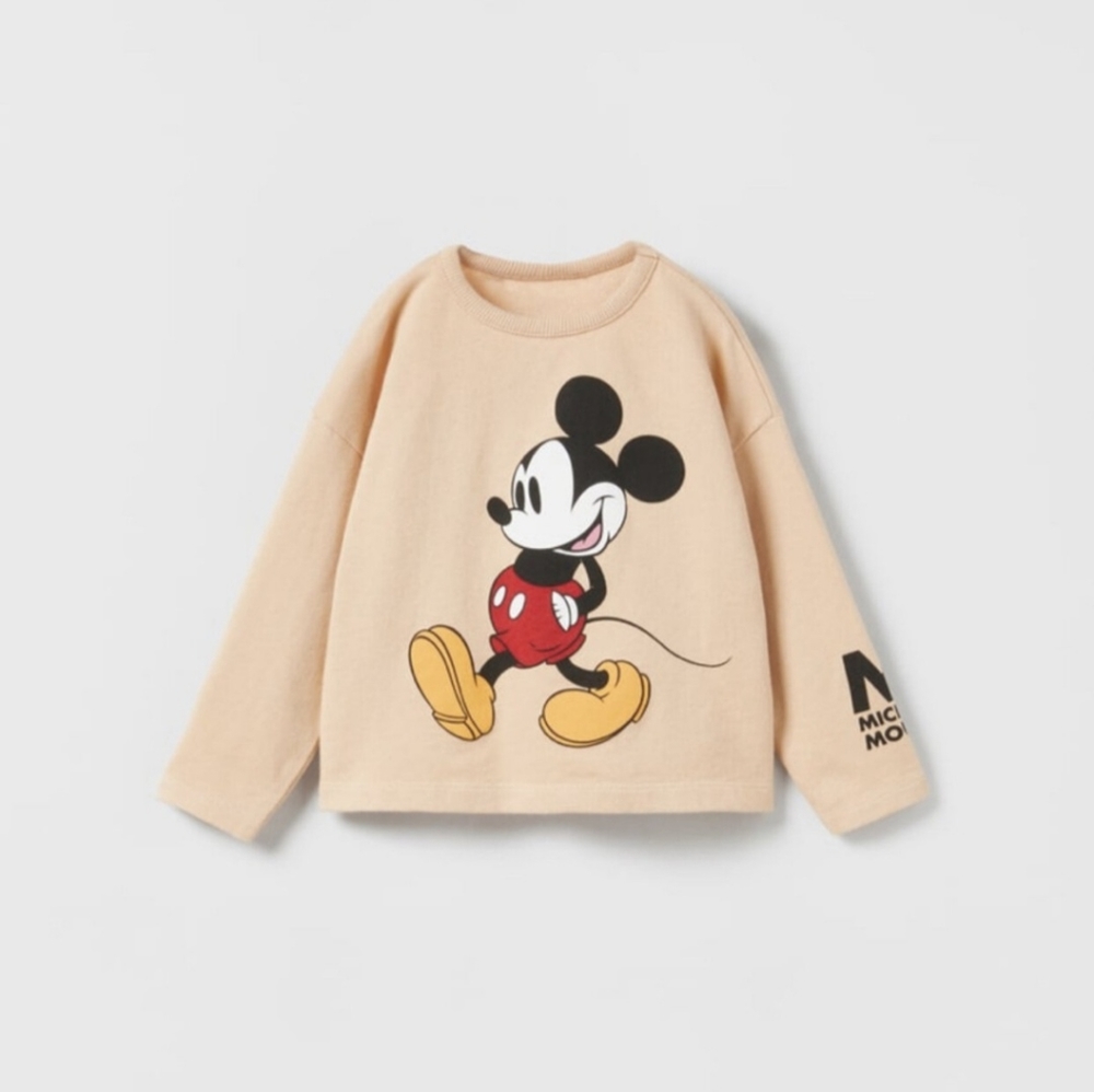 Zara Baby Long Sleeve Disney Mickey Mouse Sweatshirt NWT.